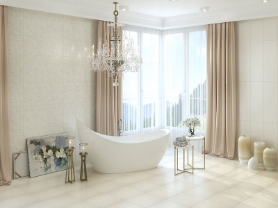 Готові інтер&#039;єри ванної кімнати з плиткою Almera Ceramica та сантехнікою Devit. Продовження